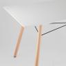 Стол Eames DSW Rectangle белый, каркас дерево и сталь, столешница МДФ