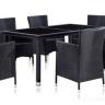Комплект мебели из искусственного ротанга - Palermo black