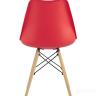 Стул Eames Soft красный обеденный сиденье экокожа ножки из массива бука