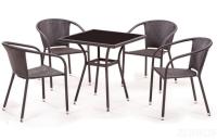 Комплект мебели из иск. ротанга T282BNS/Y137C-W53 Brown (4+1)