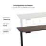Стол с регулировкой высоты SR2 черный/ЛДСП коричневый дуб, 120x60