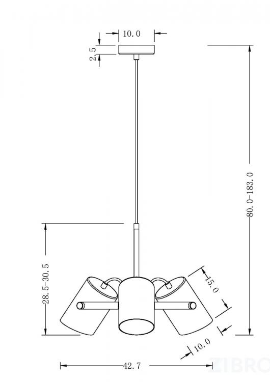 Подвесной светильник Freya FR4004PL-03BBS