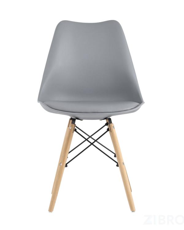 Стул Eames Soft серый обеденный сиденье экокожа ножки из массива бука Стул Eames Soft серый обеденный сиденье экокожа ножки из массива бука