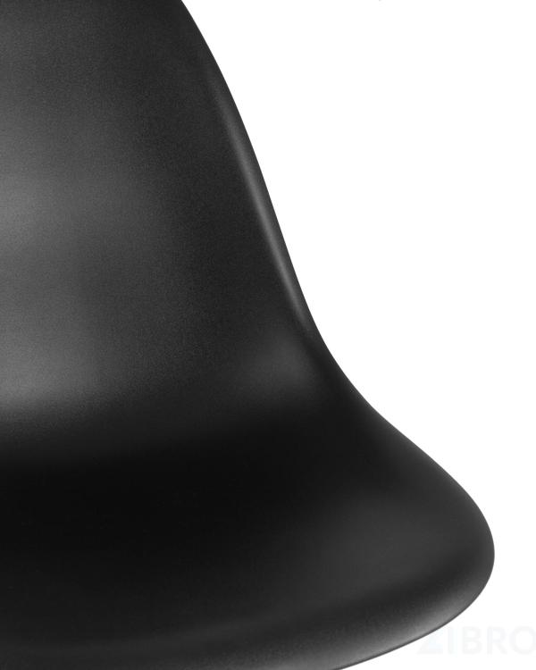 Стул DSW черный, литой полипропилен, стальной каркас, массив бука