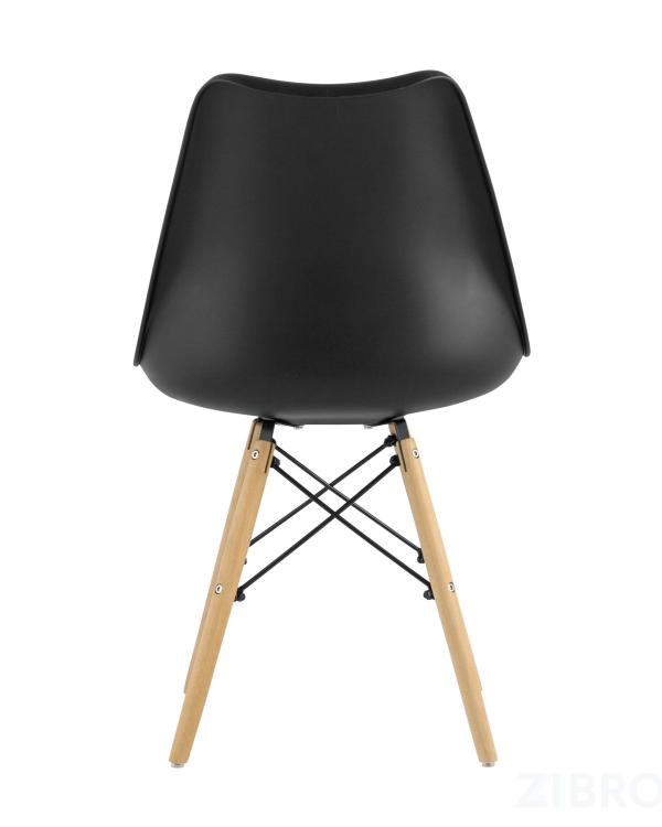 Стул Eames Soft черный обеденный сиденье экокожа ножки из массива бука Стул Eames Soft черный обеденный сиденье экокожа ножки из массива бука