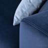 Диван Ralph трехместный с канапе левый раскладной синий (с подушками)