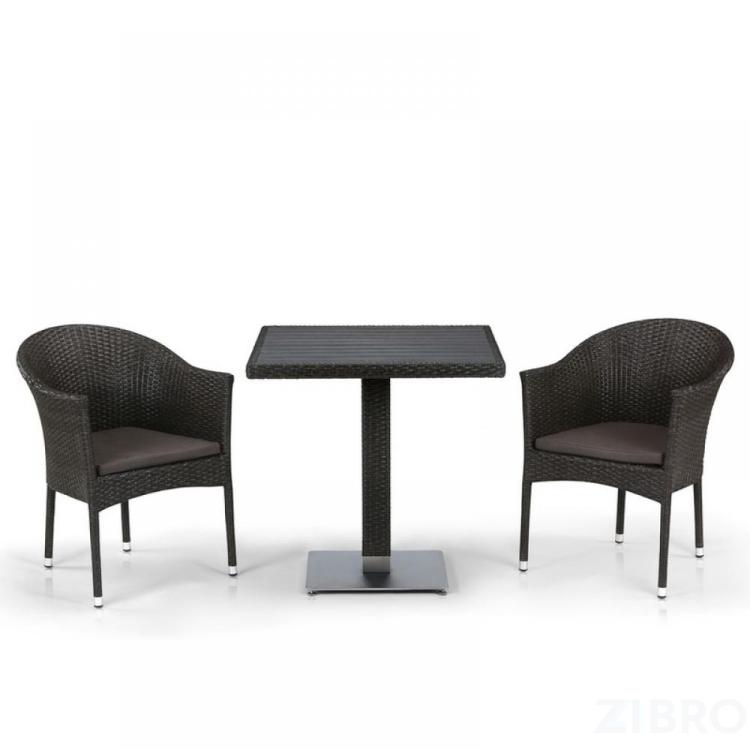 Комплект плетеной мебели T607D/Y350B-W53 Brown 2Pcs