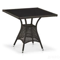 Плетеный стол T197BNS-W53-80x80 Brown