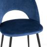Стул Меган NEW велюр с ромбами синий