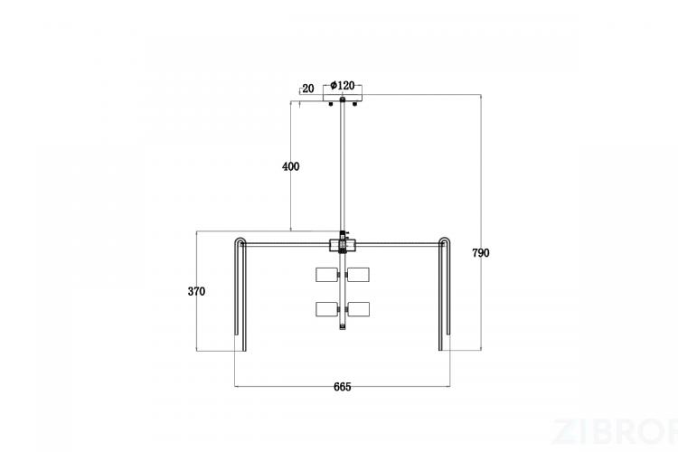 20MD3449-6 Светильник потолочный d66*35см