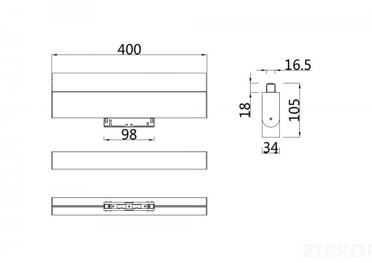 Трековый светильник Technical TR013-2-20W4K-B