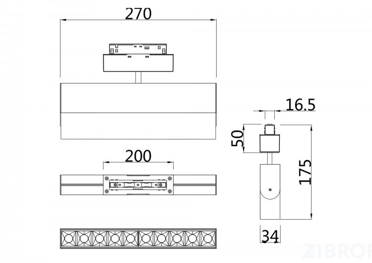 Трековый светильник Technical TR015-2-20W3K-W