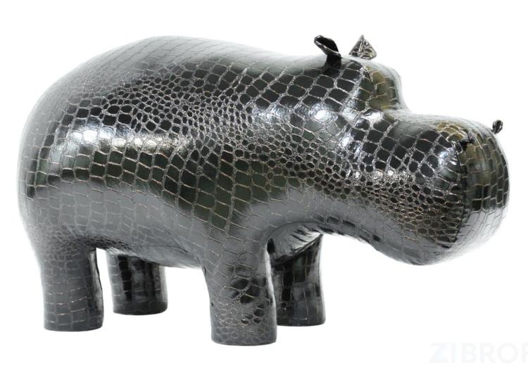 Пуф Бегемот Caiman Black Shine