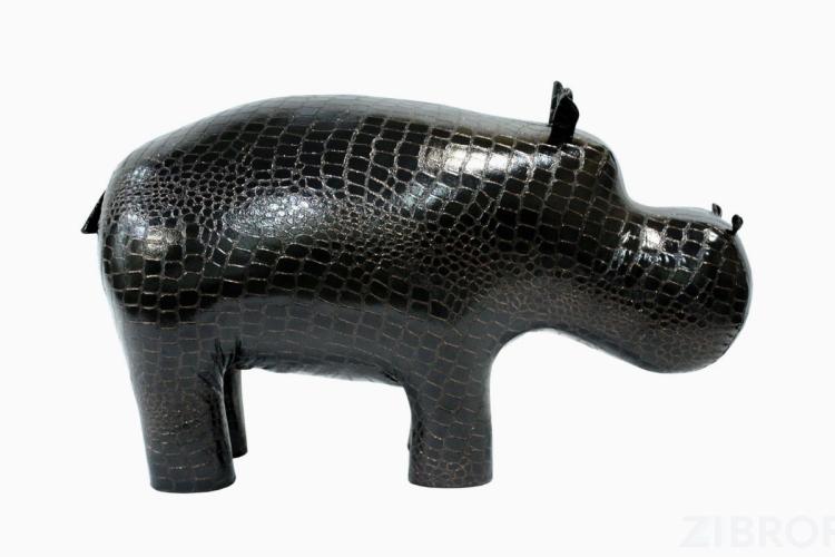Пуф Бегемот Caiman Black Shine