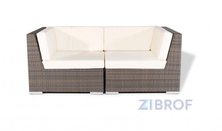 "Беллуно" модульный 2-местный диван из искусственного ротанга