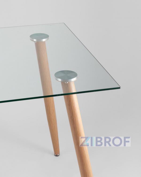 стол Освальд стеклянный, стулья Валенсия винтаж серые стол Освальд стеклянный, стулья Валенсия винтаж серые