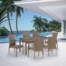 Комплект плетеной мебели T256B/Y379B-W56 Light Brown 6Pcs