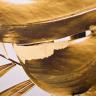 89VOR-MONSTERA GOLDEN-1 Холст "Золотые листья монстеры-1" 100х70 см, багет( латунь),поталь