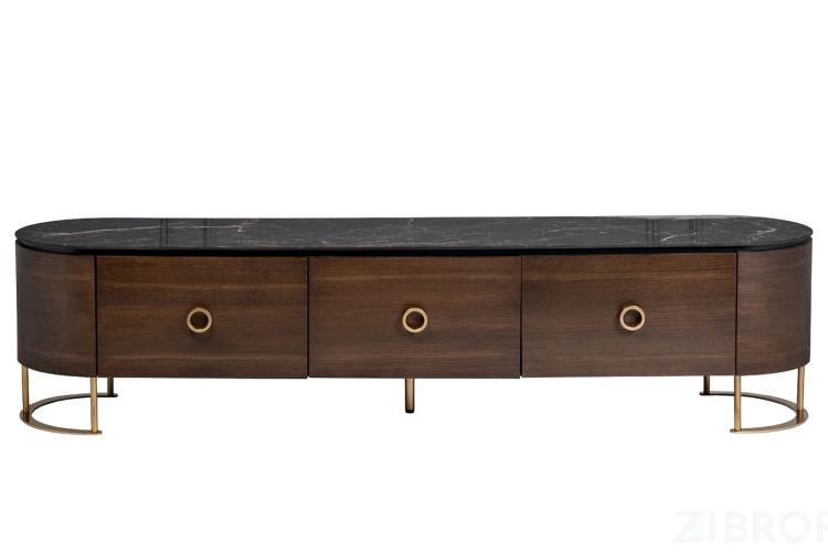 40AD-00099 Тумба под ТВ коричневая 200*45*47,5см