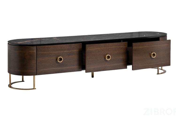 40AD-00099 Тумба под ТВ коричневая 200*45*47,5см
