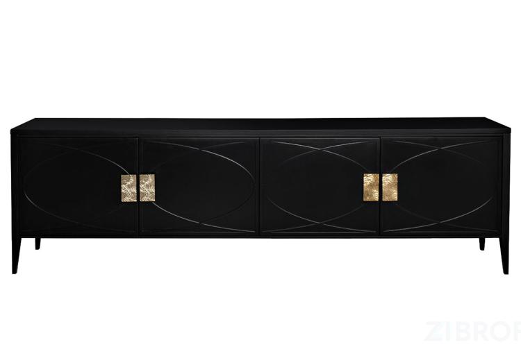 151SV-00005 Тумба под TV черная 200*60*40см