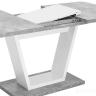 Стол обеденный Vector раскладной 120-160*80 бетон/белый