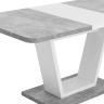 Стол обеденный Vector раскладной 120-160*80 бетон/белый