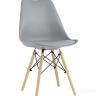 Стул Eames Soft серый обеденный сиденье экокожа ножки из массива бука