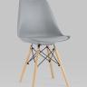 Стул Eames Soft серый обеденный сиденье экокожа ножки из массива бука
