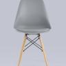 Стул Eames Soft серый обеденный сиденье экокожа ножки из массива бука