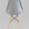 Стул Eames Soft серый обеденный сиденье экокожа ножки из массива бука