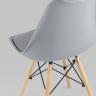 Стул Eames Soft серый обеденный сиденье экокожа ножки из массива бука