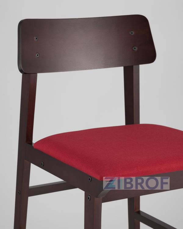 Комплект из четырёх стульев ODEN мягкая тканевая красная обивка