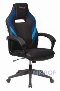 компьютерное игровое Бюрократ VIKING 3 AERO BLUE черный/синий обивка экокожа/ткань крестовина пл