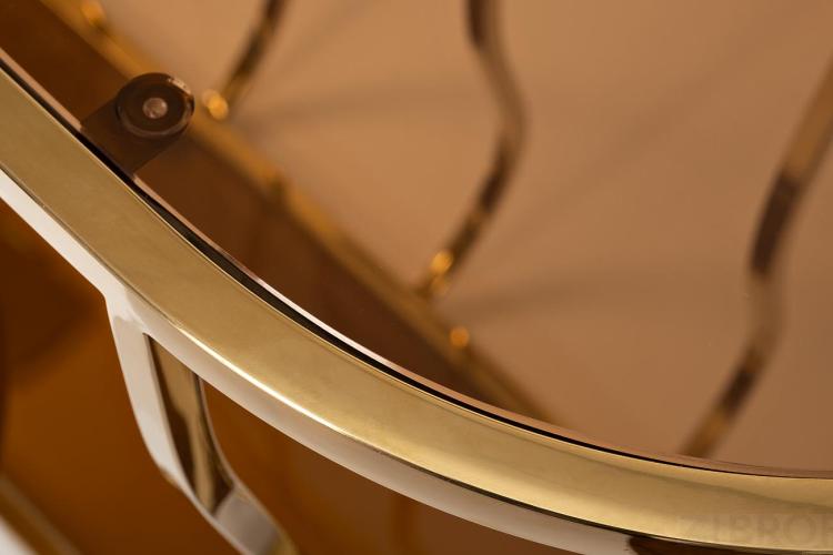 Консоль коричневое стекло/золото 13RXC4034-GOLD