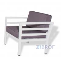 "Глория" кресло, каркас из алюминия. Размер 780х720х650мм
