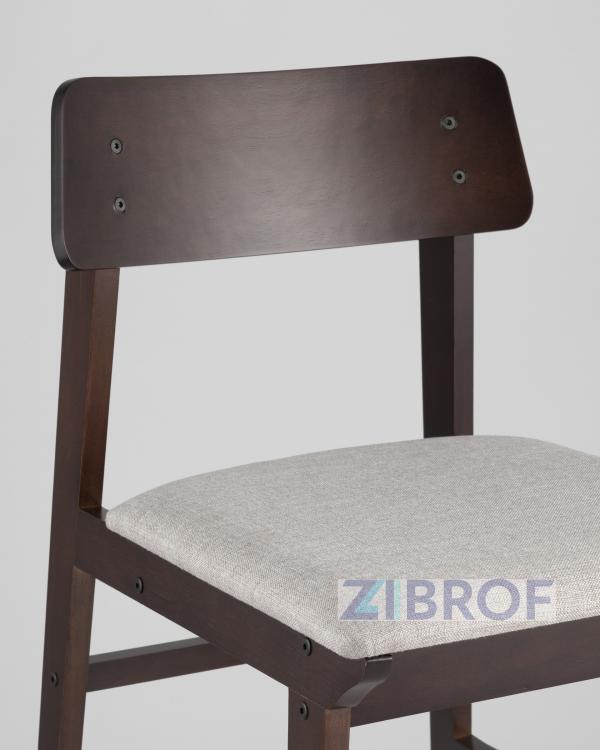 Комплект из четырёх стульев ODEN мягкая тканевая серая обивка