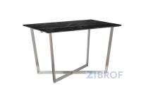 Стол обеденный прямоугольный черный (искусственный мрамор)