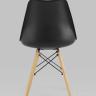 Стул Eames Soft черный обеденный сиденье экокожа ножки из массива бука