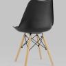 Стул Eames Soft черный обеденный сиденье экокожа ножки из массива бука