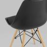 Стул Eames Soft черный обеденный сиденье экокожа ножки из массива бука