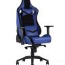 Игровое кресло компьютерное TopChairs Racer Premium синее геймерское