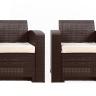Rattan premium, комплект из 2-х кресел в цвете венге с подушками Rattan premium, комплект из 2-х кресел в цвете венге с подушками