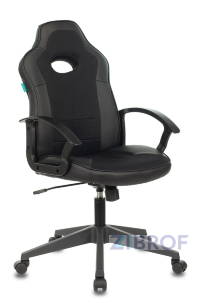 компьютерное игровое Бюрократ VIKING-11/BLACK черный обивка экокожа/ткань крестовина пластик