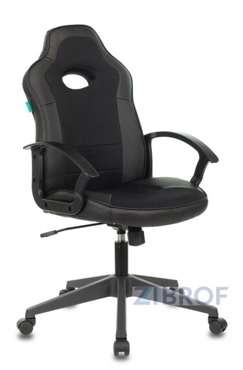 компьютерное игровое Бюрократ VIKING-11/BLACK черный обивка экокожа/ткань крестовина пластик