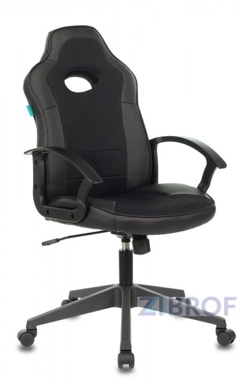 компьютерное игровое Бюрократ VIKING-11/BLACK черный обивка экокожа/ткань крестовина пластик