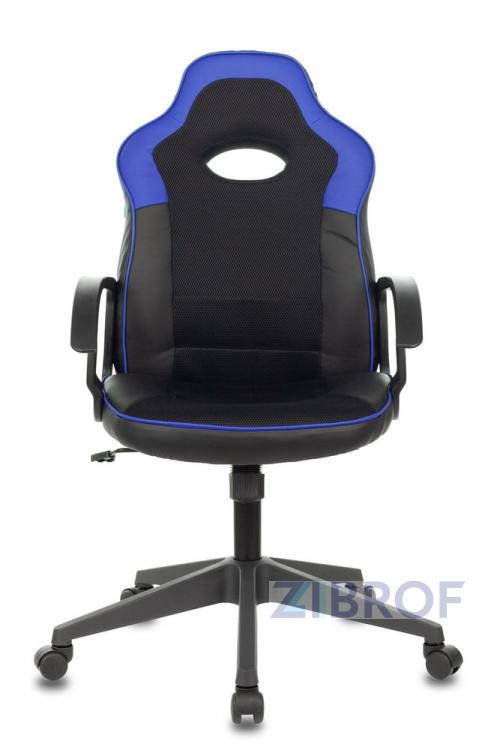компьютерное игровое Бюрократ VIKING-11/BL-BLUE черный/синий обивка экокожа/ткань крестовина пла