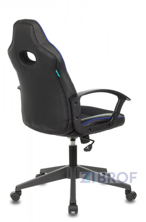 компьютерное игровое Бюрократ VIKING-11/BL-BLUE черный/синий обивка экокожа/ткань крестовина пла