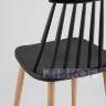 стол Освальд стеклянный, стулья Морган пластиковые черные