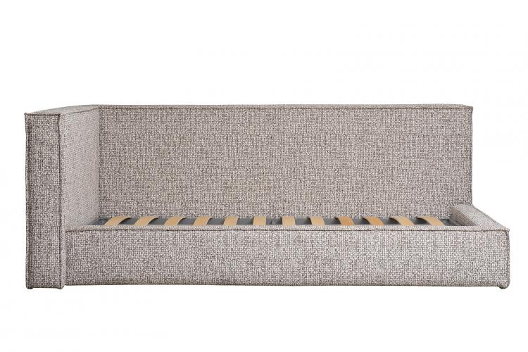Кровать детская угловая Руна(Runa)-80 с мех шенилл серая Seppia-Ser 114*215*80см